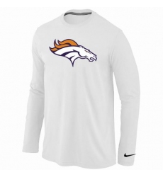 Nike Denver Broncos Team Logo Long Sleeve NFL T-Shirt - White