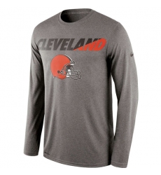 NFL Men's Cleveland Browns Nike Charcoal Legend Staff Practice Long Sleeve Performance T-Shirt