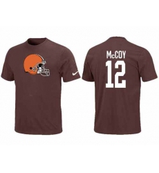 Nike Cleveland Browns #12 Colt McCoy Name & Number NFL T-Shirt - Brown