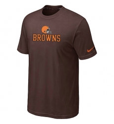 Nike Cleveland Browns Authentic Logo NFL T-Shirt - Brown