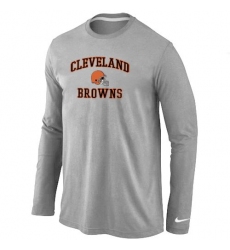 Nike Cleveland Browns Heart & Soul Long Sleeve NFL T-Shirt - Grey