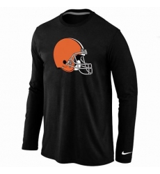 Nike Cleveland Browns Team Logo Long Sleeve NFL T-Shirt - Black