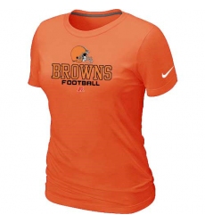 Nike Cleveland Browns Women's Critical Victory NFL T-Shirt - Orange