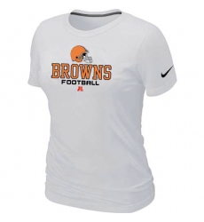 Nike Cleveland Browns Women's Critical Victory NFL T-Shirt - White