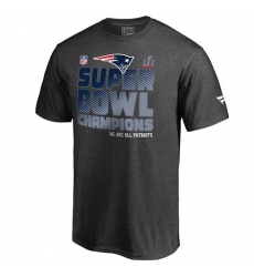 NFL Men's New England Patriots Pro Line by Fanatics Branded Charcoal Super Bowl LI Champions Trophy Collection Locker Room T-Shirt