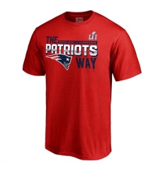 NFL Men's New England Patriots Pro Line by Fanatics Branded Red Super Bowl LI Champions Local Way T-Shirt