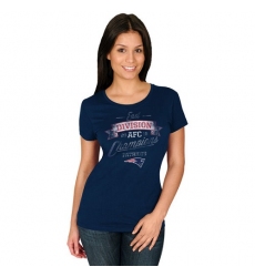 NFL Women's New England Patriots Majestic Navy 2015 AFC East Division Champions T-Shirt