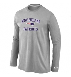 Nike New England Patriots Heart & Soul Long Sleeve NFL T-Shirt - Grey