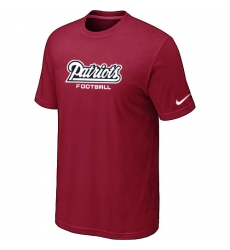 Nike New England Patriots Sideline Legend Authentic Font Dri-FIT NFL T-Shirt - Red