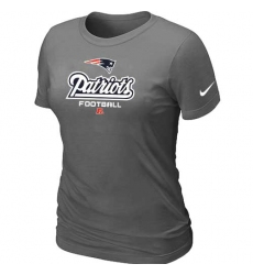 Nike New England Patriots Women's Critical Victory NFL T-Shirt - Dark Grey