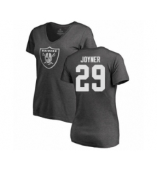 Football Women's Oakland Raiders #29 Lamarcus Joyner Ash One Color T-Shirt