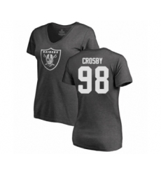 Football Women's Oakland Raiders #98 Maxx Crosby Ash One Color T-Shirt