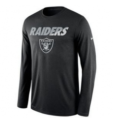 NFL Men's Oakland Raiders Nike Black Legend Staff Practice Long Sleeve Performance T-Shirt