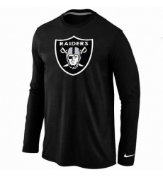 Nike Oakland Raiders Team Logo Long Sleeve NFL T-Shirt - Black