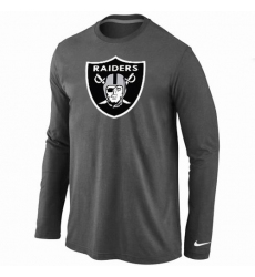 Nike Oakland Raiders Team Logo Long Sleeve NFL T-Shirt - Dark Grey