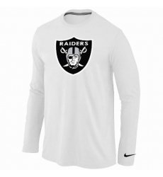 Nike Oakland Raiders Team Logo Long Sleeve NFL T-Shirt - White