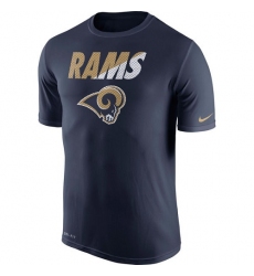 NFL Men's Los Angeles Rams Nike Navy Blue Legend Staff Practice Performance T-Shirt