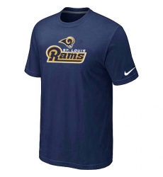 Nike Los Angeles Rams Authentic Logo NFL T-Shirt - Navy Blue