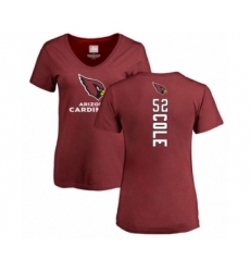 Football Women's Arizona Cardinals #52 Mason Cole Maroon Backer T-Shirt