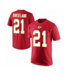 Football Men's Kansas City Chiefs #21 Bashaud Breeland Red Rush Pride Name & Number T-Shirt