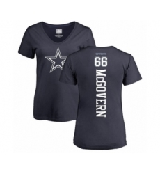 Football Women's Dallas Cowboys #66 Connor McGovern Navy Blue Backer T-Shirt