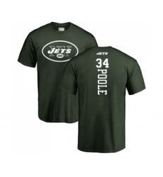 Football New York Jets #34 Brian Poole Green Backer T-Shirt