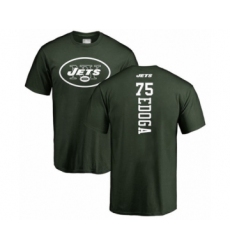 Football New York Jets #75 Chuma Edoga Green Backer T-Shirt