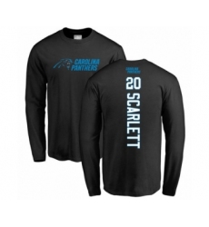 Football Carolina Panthers #20 Jordan Scarlett Black Backer Long Sleeve T-Shirt