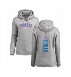 Basketball Women's Oklahoma City Thunder #6 Hamidou Diallo Ash Backer Pullover Hoodie