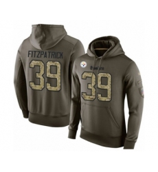 Football Men's Pittsburgh Steelers #39 Minkah Fitzpatrick Green Salute To Service Pullover Hoodie