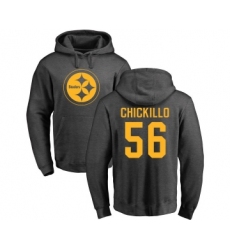 Football Pittsburgh Steelers #56 Anthony Chickillo Ash One Color Pullover Hoodie