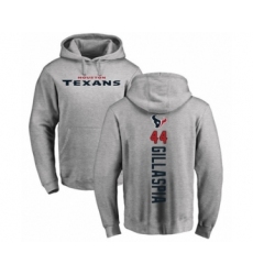 Football Houston Texans #44 Cullen Gillaspia Ash Backer Pullover Hoodie