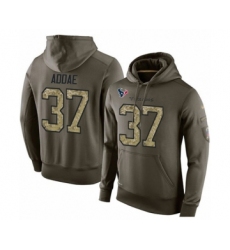 Football Men's Houston Texans #37 Jahleel Addae Green Salute To Service Pullover Hoodie