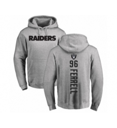 Football Oakland Raiders #96 Clelin Ferrell Black Backer Pullover Hoodie