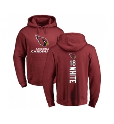 Football Arizona Cardinals #18 Kevin White Maroon Backer Pullover Hoodie