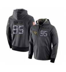 Football Men's Arizona Cardinals #95 Rodney Gunter Stitched Black Anthracite Salute to Service Player Performance Hoodie
