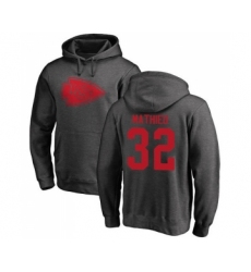 Football Kansas City Chiefs #32 Tyrann Mathieu Ash One Color Pullover Hoodie
