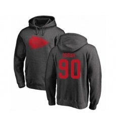 Football Kansas City Chiefs #90 Emmanuel Ogbah Ash One Color Pullover Hoodie