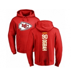 Football Kansas City Chiefs #90 Emmanuel Ogbah Red Backer Pullover Hoodie