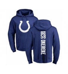 Football Indianapolis Colts #58 Bobby Okereke Royal Blue Backer Pullover Hoodie