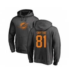 Football Miami Dolphins #81 Durham Smythe Ash One Color Pullover Hoodie