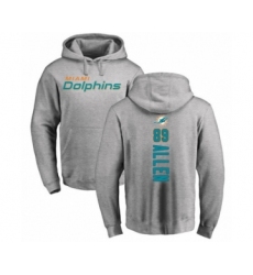 Football Miami Dolphins #89 Dwayne Allen Ash Backer Pullover Hoodie