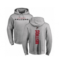 Football Atlanta Falcons #32 Qadree Ollison Ash Backer Pullover Hoodie