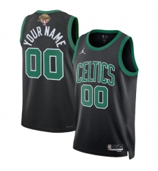 Men's Boston Celtics Active Player Custom Black 2024 Finals Statement Edition Stitched Basketball Jersey