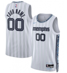 Men's Memphis Grizzlies Active Player Custom Gray 2025-26 City Edition Swingman Stitched Jersey