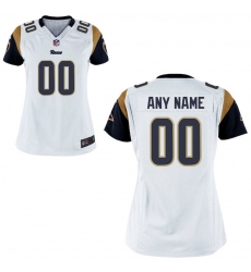 Women's Los Angeles Rams Nike White Custom Game Jersey