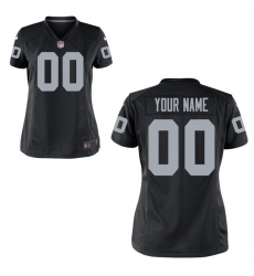 Women's Oakland Raiders Nike Black Custom Game Jersey