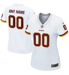 Women's Washington Redskins Nike White Custom Game Jersey
