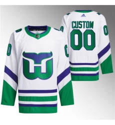 Men's Carolina Hurricanes Custom White 2023-24 Stitched Jersey