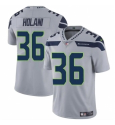 Youth Seattle Seahawks #36 George Holani Grey Vapor Limited Stitched Football Jersey